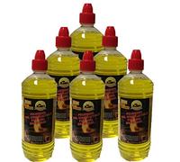Lot de 6 bouteilles de gel combustible - Cheminée au gel éthanol - Cheminée murale au bioéthanol - 1 l