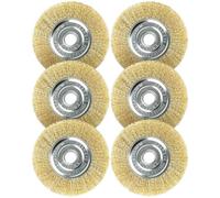 Lot de 6 brosses à joints métalliques pour Gloria Multibrush et Weedbrush - Diamètre : 11,5 cm - Accessoire pour le nettoyage des sols, la mousse, la saleté et les mauvaises herbes dans les joints (6)