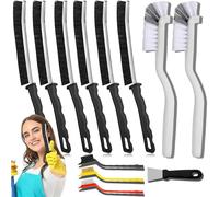Lot de 6 brosses de nettoyage pour crevasses à poils durs - Brosse de nettoyage pour la douche, la salle de bain - Outils de nettoyage