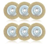 Lot de 6 brosses métalliques de rechange RAC814 pour nettoyeur de terrasse Ryobi avec trou de tonnelle compatible avec RY18PCA-0 OPC1800 OPC1815 EFB 400/401 et plus pour nettoyer les débris de joints