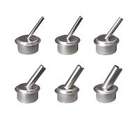 Lot de 6 buses thermiques incurvées 3/4/5/7/8/10 mm, pièces de rechange | 6 embouts incurvés pour station de reprise d'air chaud 861, 3/4/5/7/8/10 mm, pièces de rechange