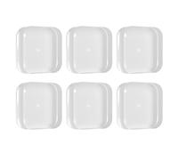 Lot de 6 butées de poignée de porte autocollantes en silicone transparent