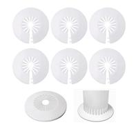 Lot de 6 cache-tuyaux à bride - Plaques de plomberie à clipser - Collier de vidange d'eau (blanc, convient aux tuyaux de 15 mm à 28 mm)