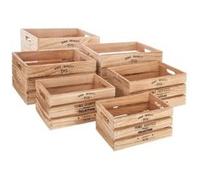 Atmosphera - Set de 6 caisses cagettes Facto - Bois