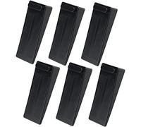 Lot de 6 cale-porte en caoutchouc antidérapant, non toxique et inodore, pour tous les sols durs, porte de balcon, salle de bain, chambre à coucher (Noir)