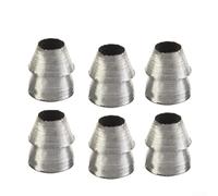 Lot de 6 cales de marteau en métal plaqué zinc pour manche en bois 11 mm