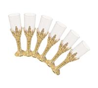 Lot de 6 calices vintage en plastique réutilisables décoratifs | Pour cérémonie d’église et fête, cadeau symbolique pour fidèles, verres style élégant, usage Halloween