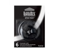 Lot De 6 Caps Pour Bombe De Peinture - Noir - Liquitex