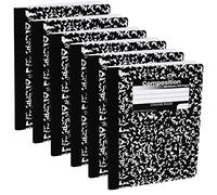 Lot de 6 carnets de composition en vrac, journaux d'écriture en papier ligné avec couverture en marbre, 100 feuilles, cahiers scolaires, carnets de fournitures scolaires, cahiers d'étudiant,