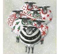 Lot de 6 cartes de Noël caritatives Paper House (PH-CHPT0021) - Baa Humbugs, mouton - Vendues au profit de la British Heart Foundation, Marie Curie, Oxfam, NSPCC, Parkinson's UK, Stroke Association