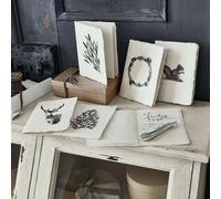 Lot de 6 cartes de vœux Previa blanc H/L env. 18.5/13.5 cm