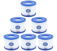 Lot de 6 Cartouche Filtrante Type VI Filtre Piscine pour Lay-Z-Spa Bestway | Filtres Whirlpool Cartouches Filtrantes VI pour Miami Palm Springs Monaco Vegas INTEX Bestway 58323