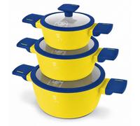 Lot de 6 casseroles à revêtement en titane, 14-16-20 cm, collection LES MINIONS