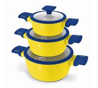 Lot de 6 casseroles à revêtement en titane, 14-16-20 cm, collection LES MINIONS
