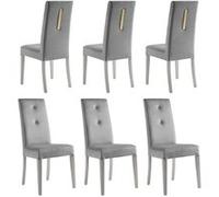 Lot de 6 chaise altobuy en bois non empilable non pliable interieur H. 104 cm gris Gris G