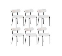 Lot de 6 chaise en metal non empilable non pliable interieur H. 73 cm noir