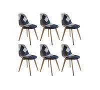 Lot de 6 chaise en plastique non empilable non pliable interieur H. 85 cm bleu