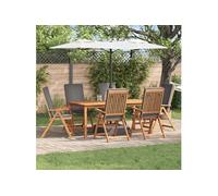 Lot de 6 chaise GENERIQUE exterieur non pliable en teck H. 104 cm