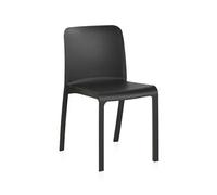 Lot de 6 chaise H. 80 cm non empilable non pliable interieur en resine gris