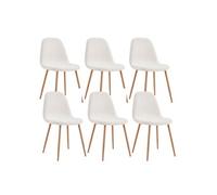 Lot de 6 chaise H. 86 cm non pliable interieur en metal blanc