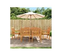 vidaXL Chaises de jardin 6 pcs. 56x55,5x90 cm bois massif acacia