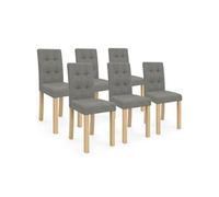 Lot de 6 chaise H. 94 cm non pliable interieur en bois gris