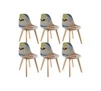Lot de 6 chaise interieur non empilable non pliable en bois massif H. 87 cm