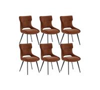 Lot de 6 chaise interieur non empilable non pliable H. 87 cm en metal rouge