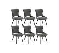 Lot de 6 chaise interieur non pliable H. 87 cm en metal gris
