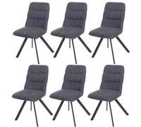 Lot de 6 chaise mendler en plastique non pliable interieur H. 94 cm gris Gris G