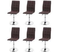 Lot de 6 chaise mendler H. 103 cm non pliable en metal interieur marron Marron G