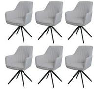 Lot de 6 chaise mendler H. 87 cm non pliable en plastique interieur beige Beige G
