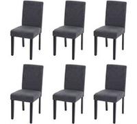 Lot de 6 chaise mendler H. 90 cm non pliable en plastique interieur gris Gris G