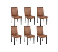 Lot de 6 chaise mendler H. 90 cm non pliable interieur en bois marron