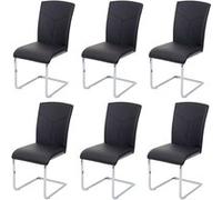 Chaises HWC-F36 en similicuir noir