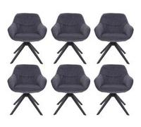 Lot de 6 chaise mendler interieur non pliable H. 84 cm en metal gris Gris G