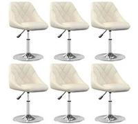 Lot de 6 chaise vidaxl en plastique non pliable interieur H. 62.5 cm beige beige G