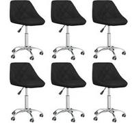 VidaXL Chaises pivotantes noir (lot de 6)