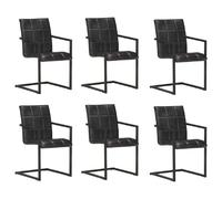 Lot de 6 chaises cantilever - Noir