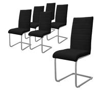 Lot de 6 Chaises Cantilever - Noir