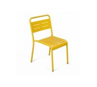 Bergame lot de 6 chaises de jardin empilables jaunes