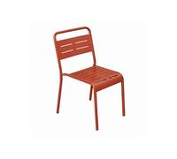 BERGAME Lot de 6 chaises de jardin empilables Terracotta Concept Usine