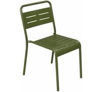 Bergame lot de 6 chaises de jardin empilables vertes