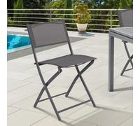 market Lot de 6 chaises jardin pliantes BASTIA - Gris anthracite
