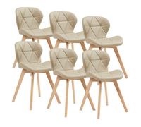 Lot de 6 chaises de salle à manger Älmhult 78 x 47 x 52 cm beige