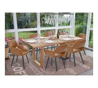 Lot De 6 Chaises De Salle À Manger Hwc-A50 Ii, Chaise De Cuisine, Design Rétro Années 50 Similicuir Imitation Daim, Pieds Foncés Multicolore