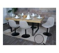 Mendler HWC-A60 - Lot de 6 chaises salle à manger taupe