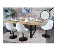 Mendler Chaises Pivotantes HWC-A60 - Crème