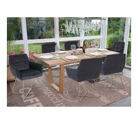 Mendler Chaises HWC-F37 - Lot de 6 - Noir