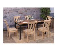 Lot de 6 chaises de salle à manger HWC-G46, chaise de cuisine, tissu/textile, bois massif structure couleur naturelle, beige